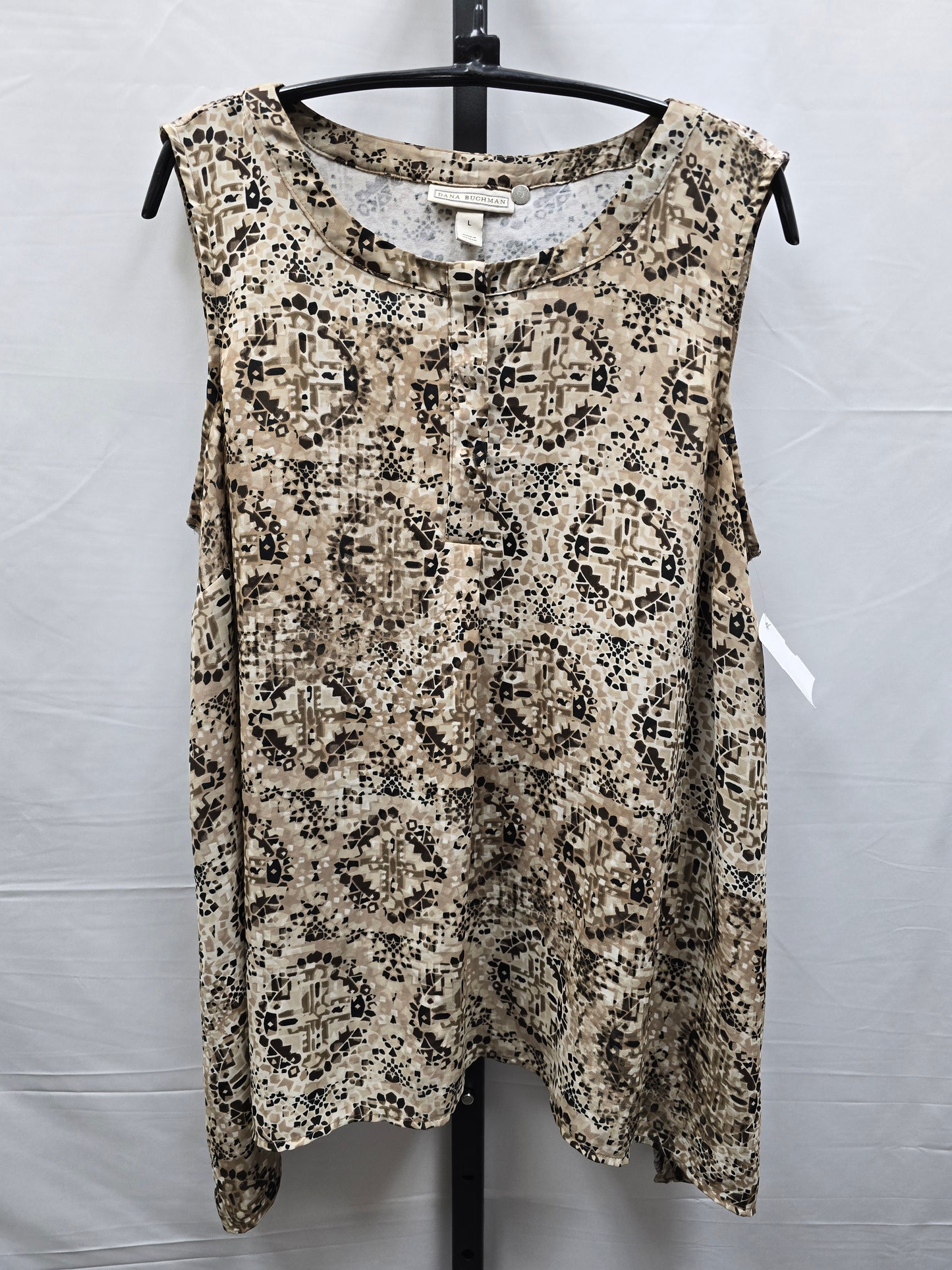 Brown Top Sleeveless Dana Buchman, Size L