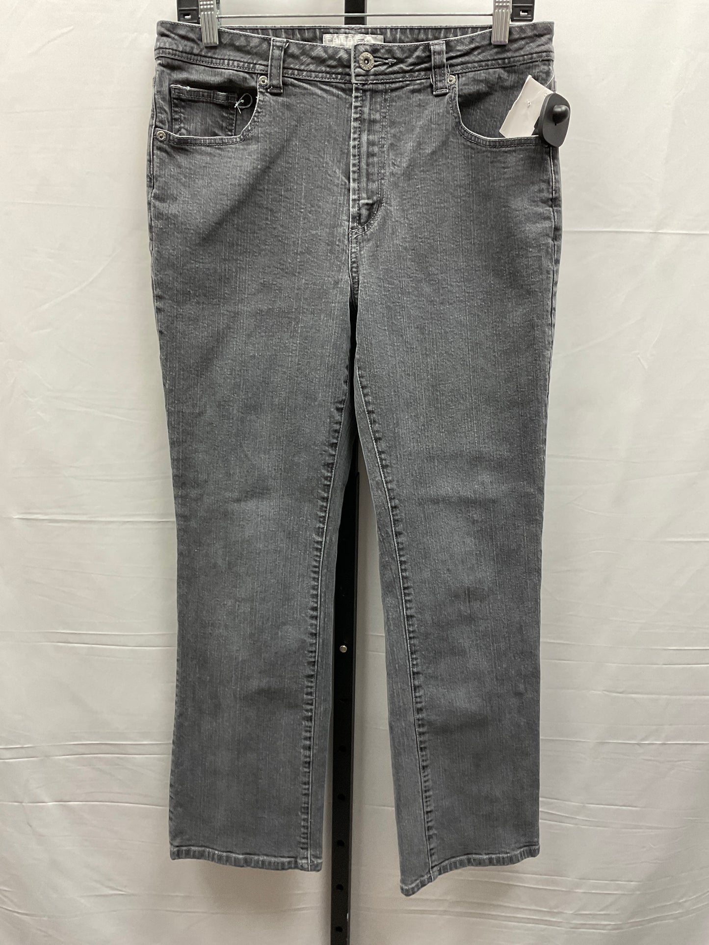 Jeans Straight By Chicos In Black Denim, Size: 10