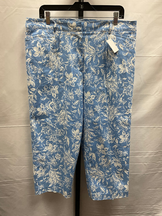 Blue & White Capris Briggs, Size 16