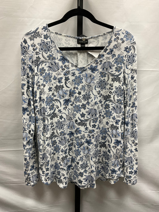 Floral Print Top Long Sleeve J. Jill, Size Xs