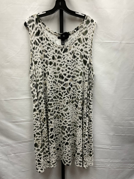 Cream & Green Dress Casual Midi Style And Company, Size 3x