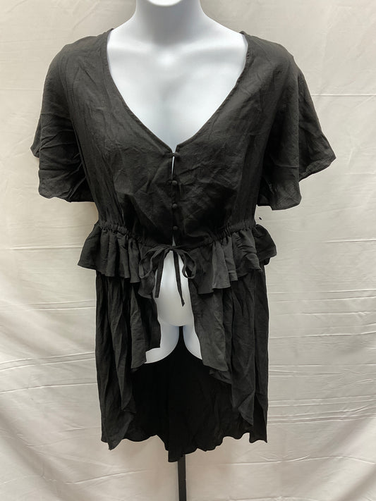 Black Top Short Sleeve Ny Collection, Size 2x