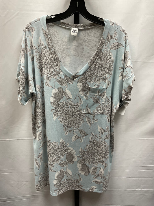 Floral Print Top Short Sleeve Sew In Love, Size L