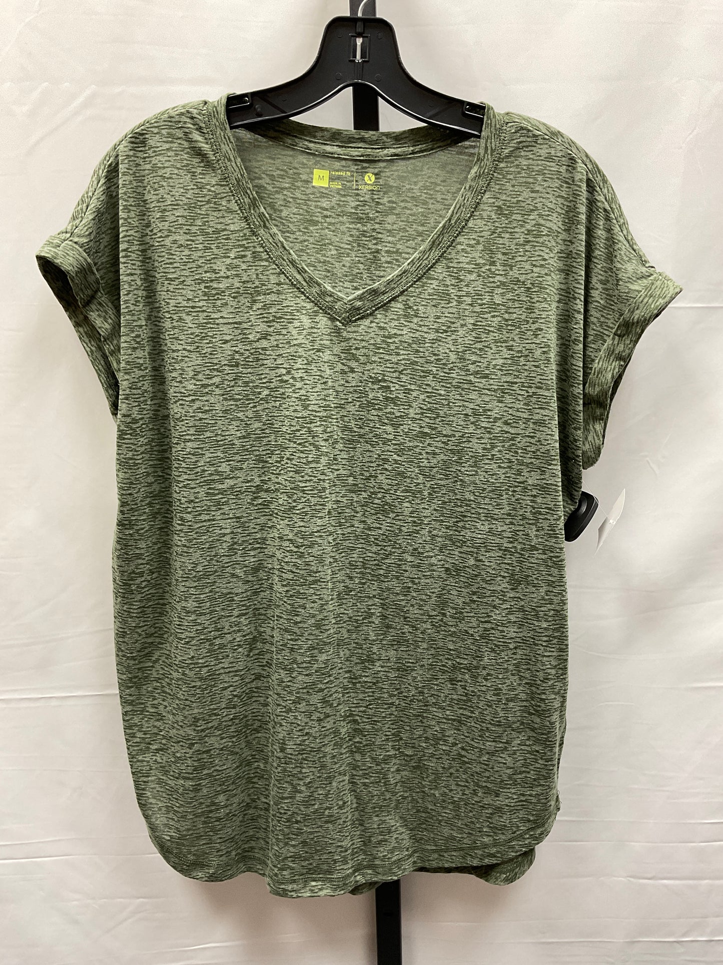 Green Athletic Top Short Sleeve Xersion, Size M