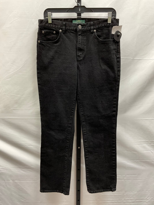 Black Jeans Designer Lauren By Ralph Lauren, Size 8