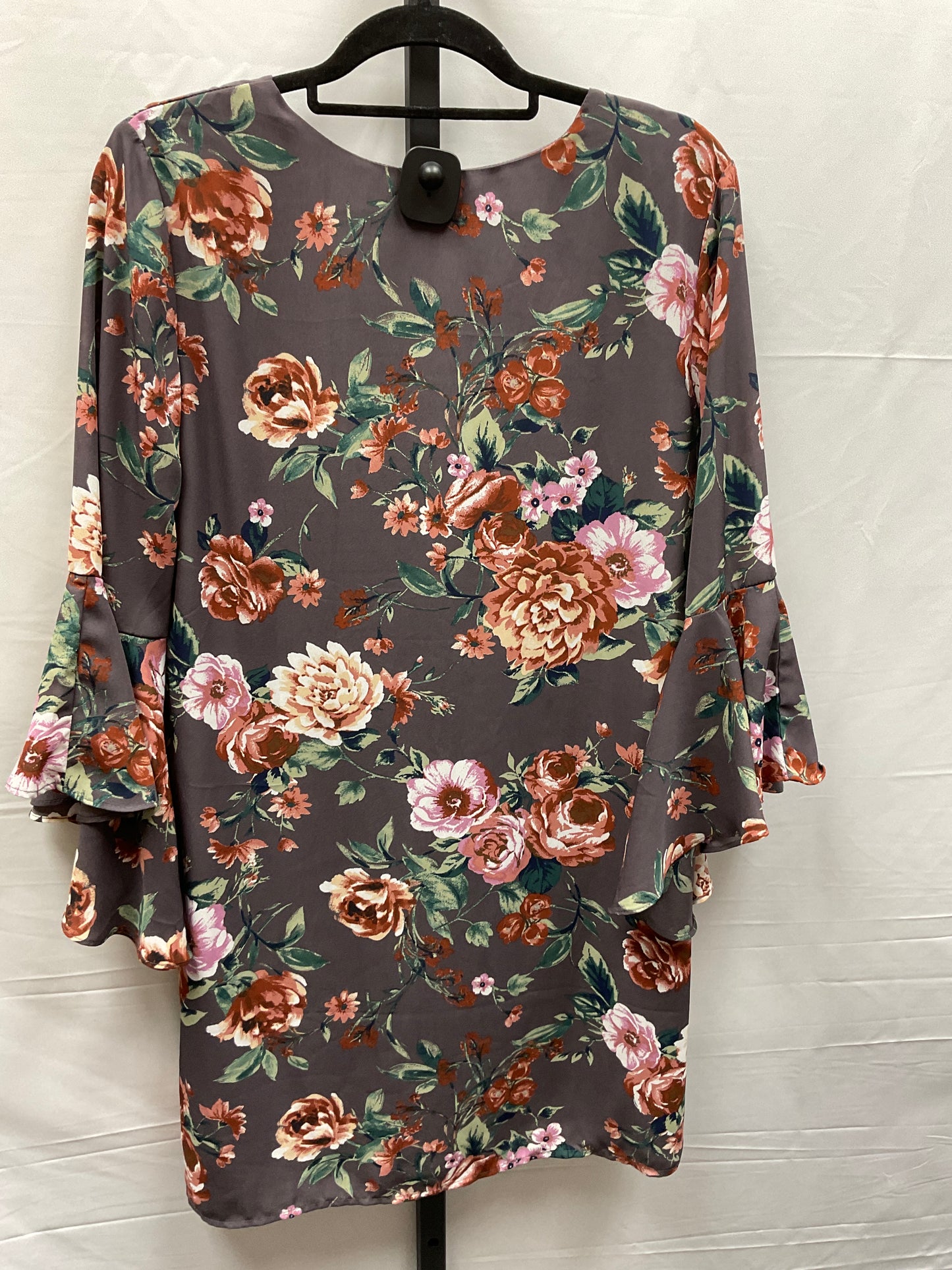 Floral Print Dress Casual Midi Everly, Size M