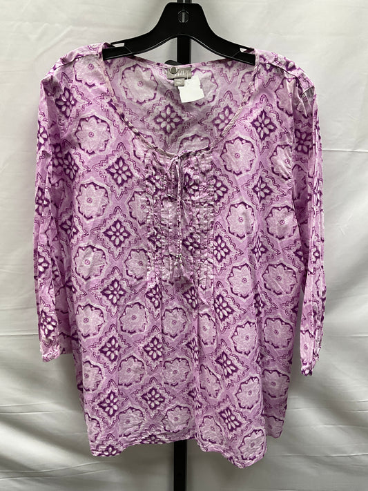 Purple Top Long Sleeve J. Jill, Size Petite L