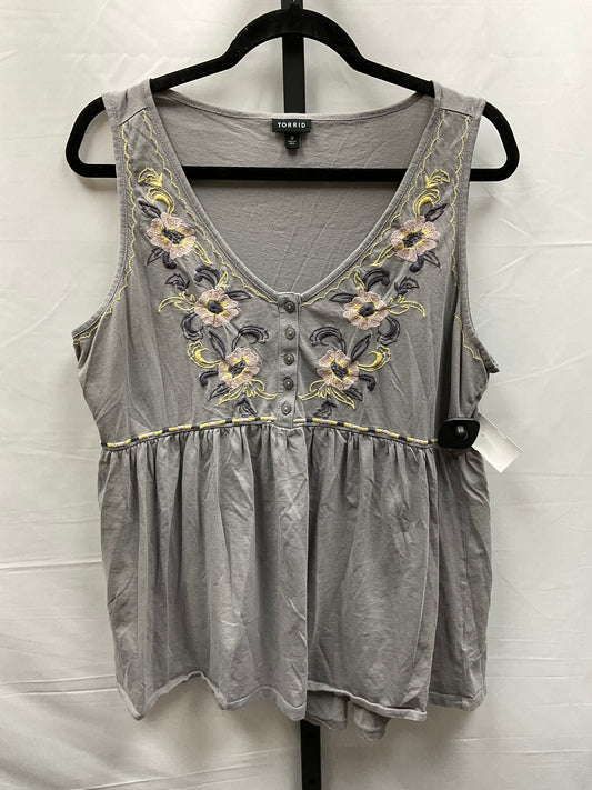 Floral Print Top Sleeveless Torrid, Size Xl