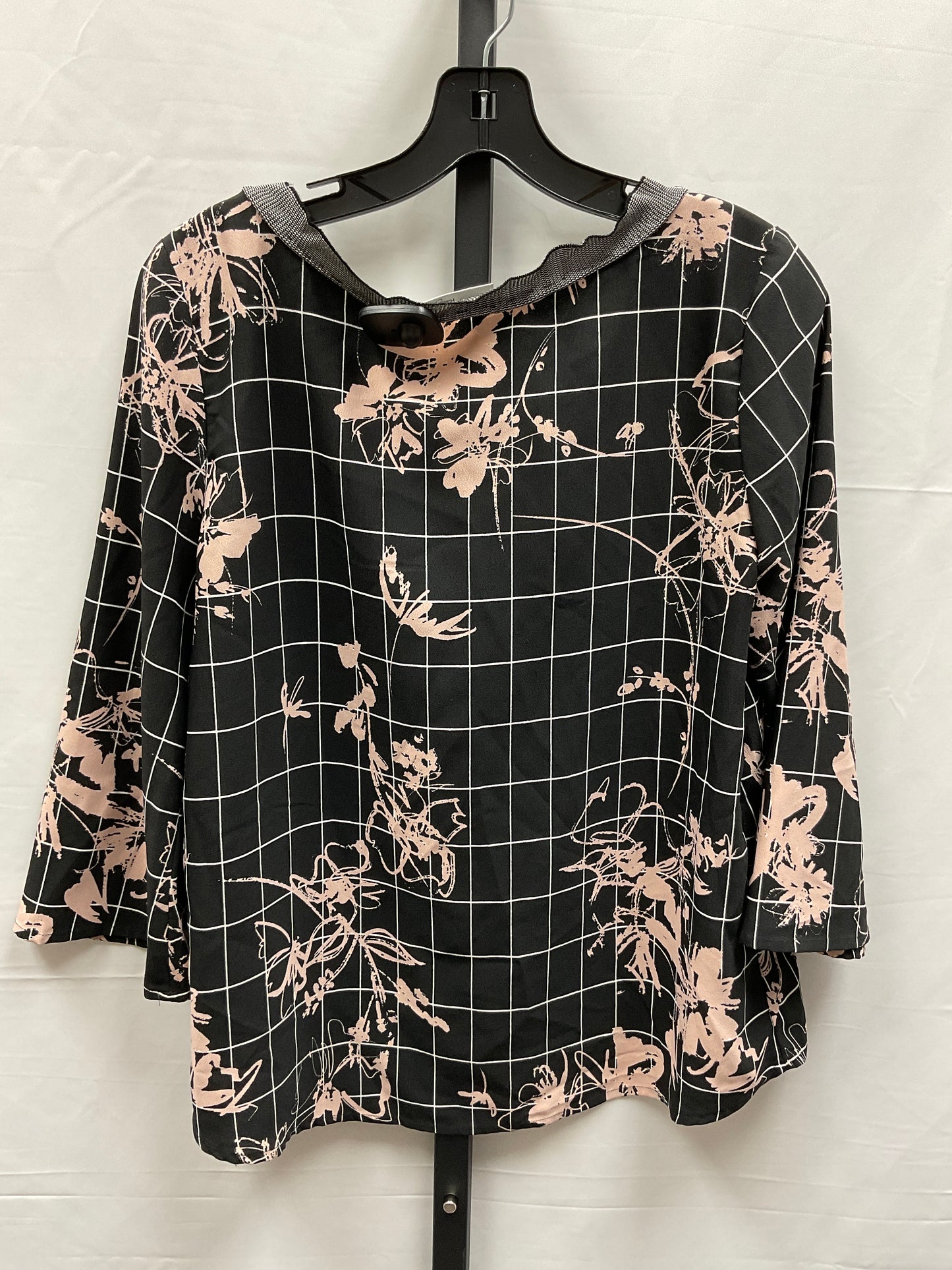 Floral Print Top Long Sleeve Halogen, Size S