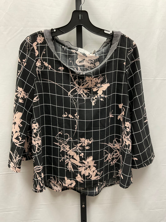 Floral Print Top Long Sleeve Halogen, Size S