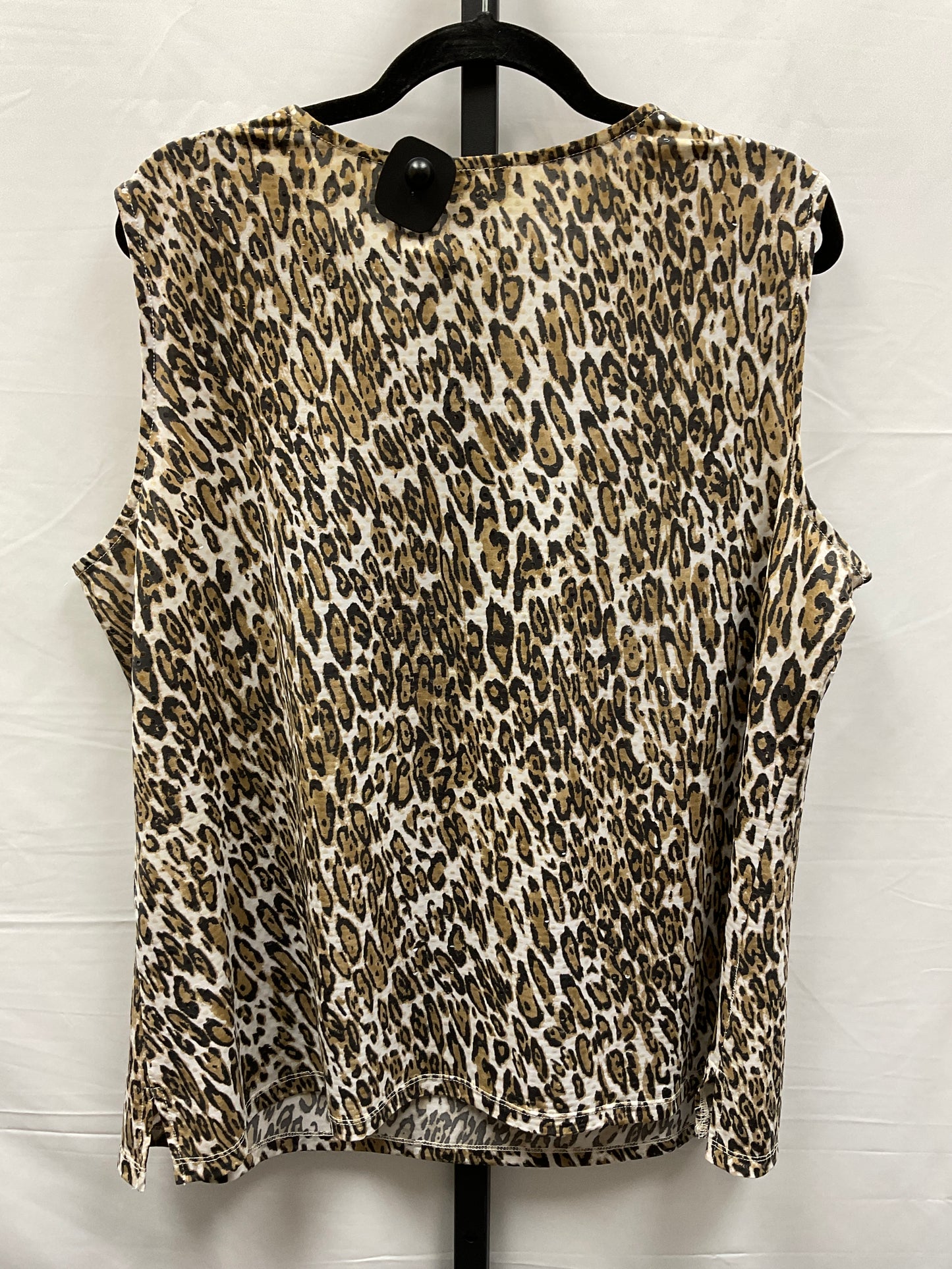 Animal Print Top Sleeveless Tanjay, Size 2x