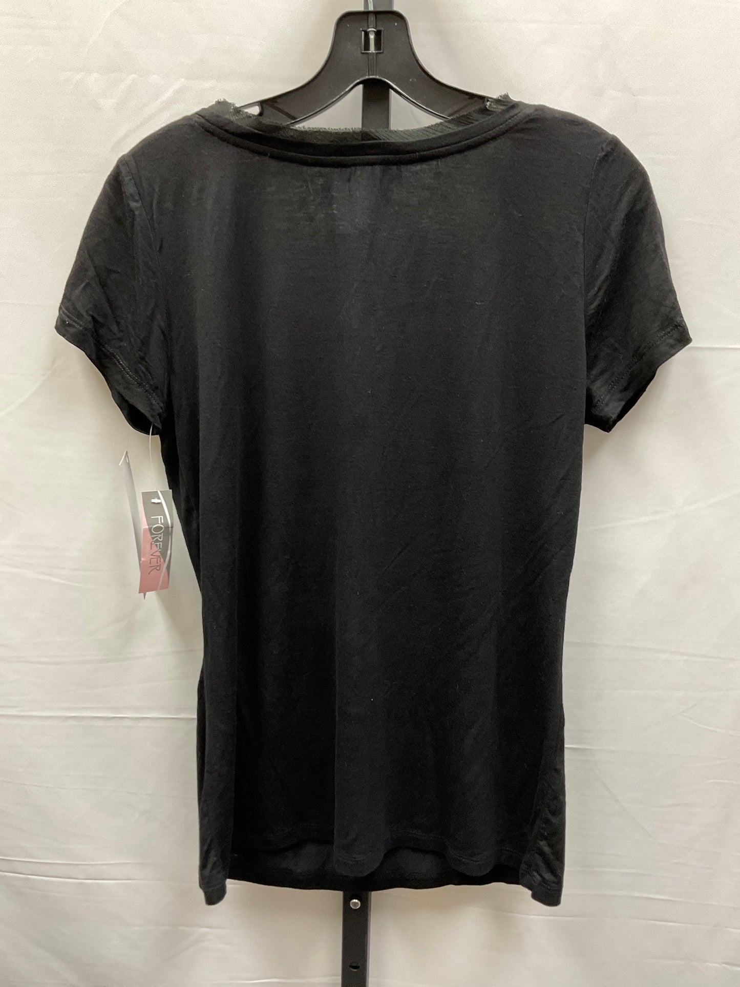 Black Top Short Sleeve Forever, Size Petite  M