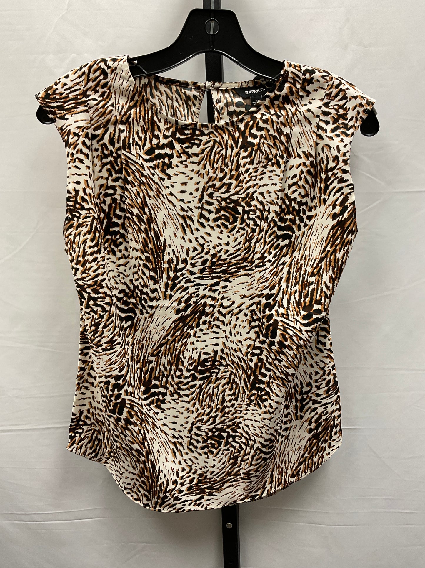 Animal Print Top Sleeveless Express, Size Xs