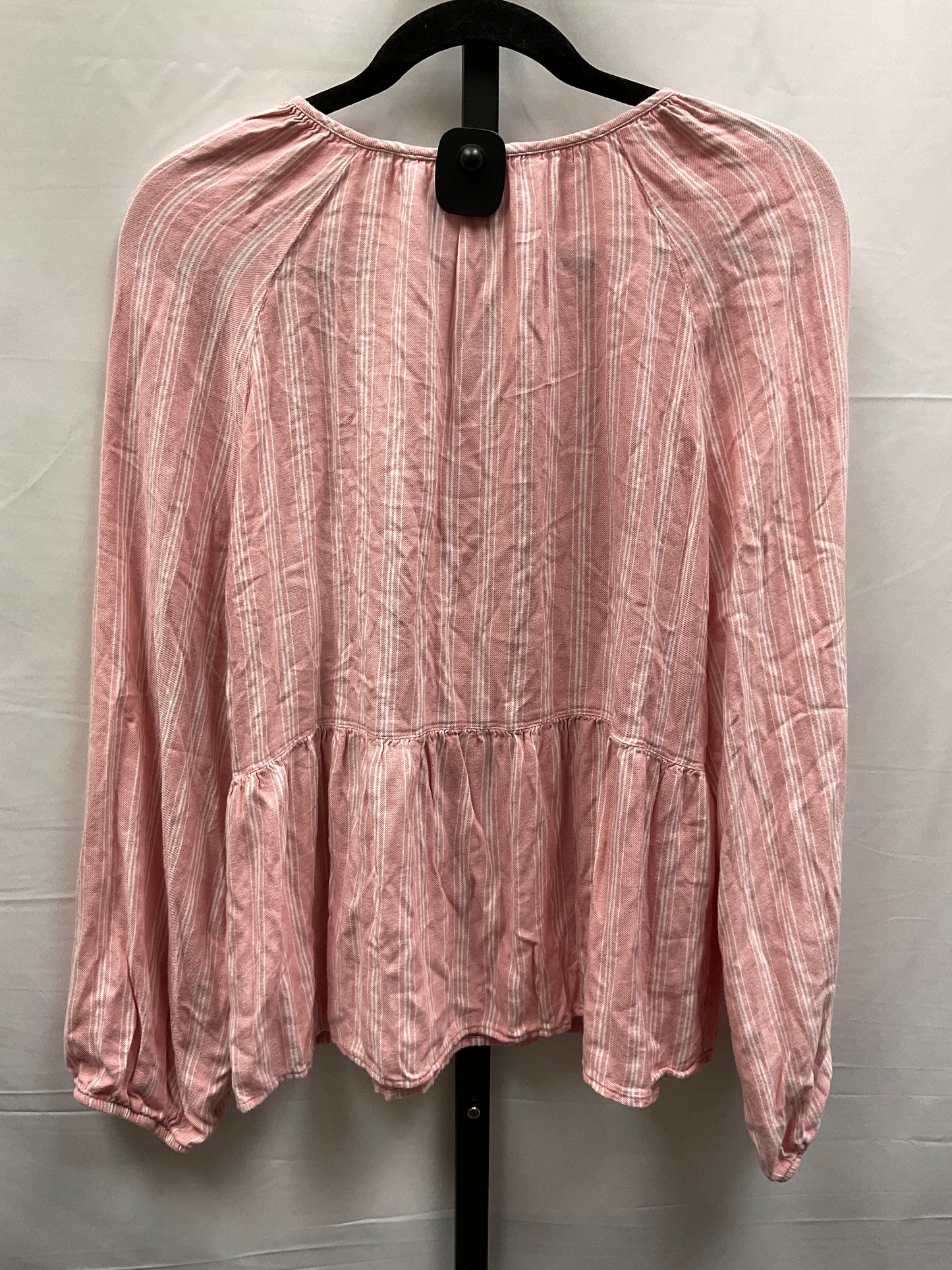 Pink Top Long Sleeve Time And Tru, Size L