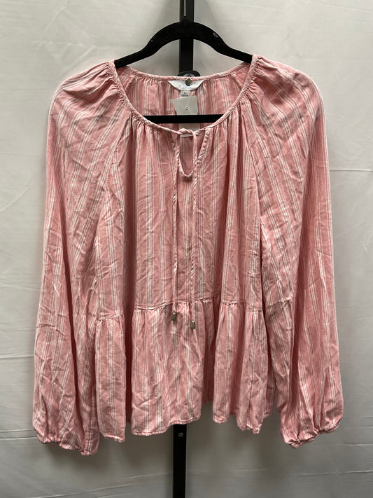 Pink Top Long Sleeve Time And Tru, Size L