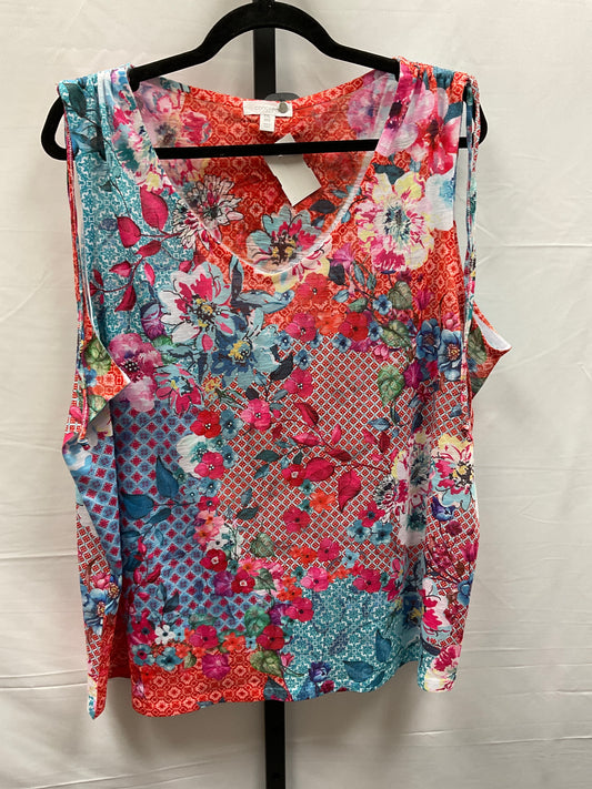 Multi-colored Top Sleeveless Concepts, Size Xxl