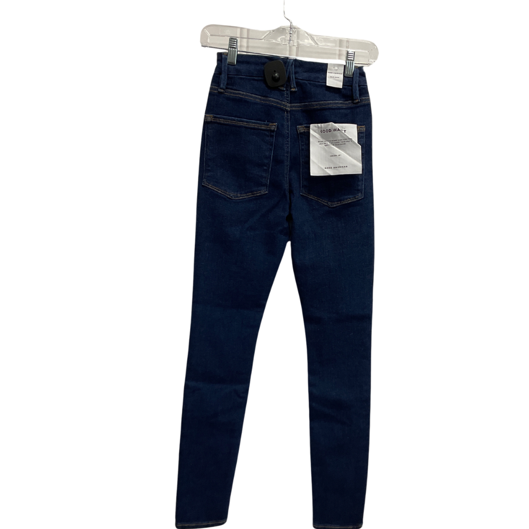 Jeans Skinny By Good American In Blue Denim, Size: 00