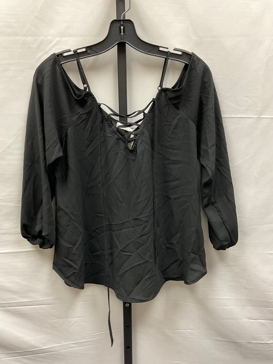 Black Top Long Sleeve Socialite, Size L