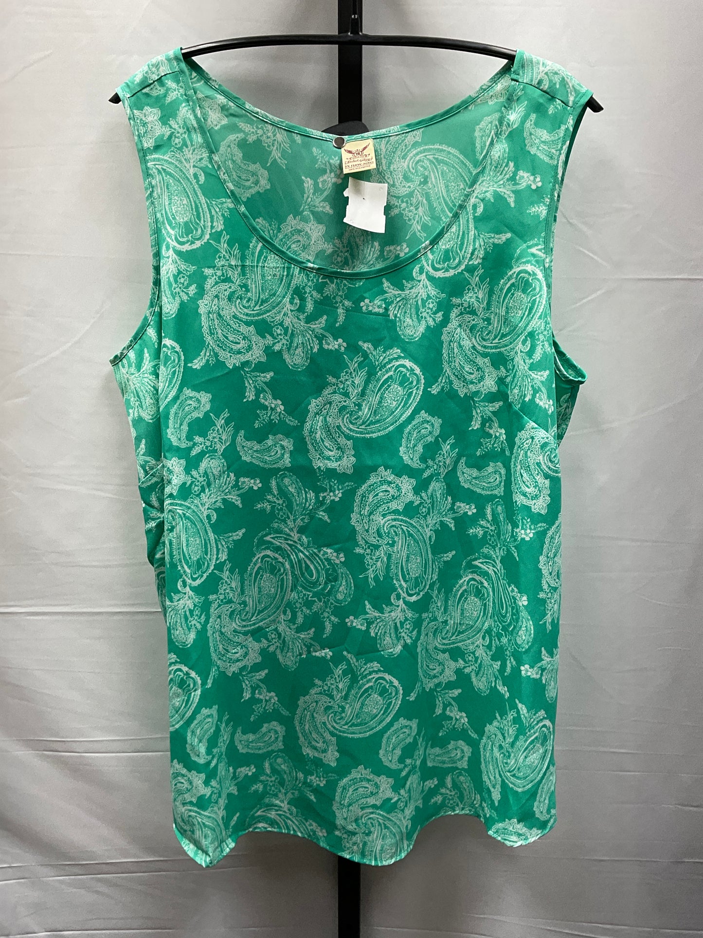 Green Top Sleeveless Faded Glory, Size 2x