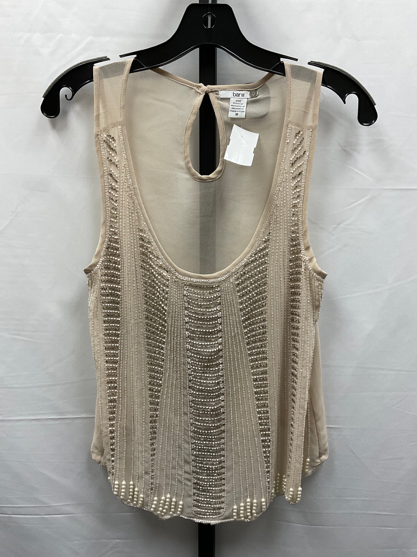 Tan Top Sleeveless Bar Iii, Size M