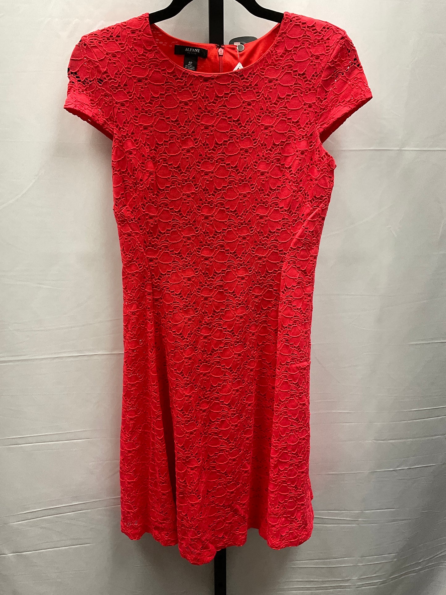 Red Dress Casual Midi Alfani, Size Petite   S