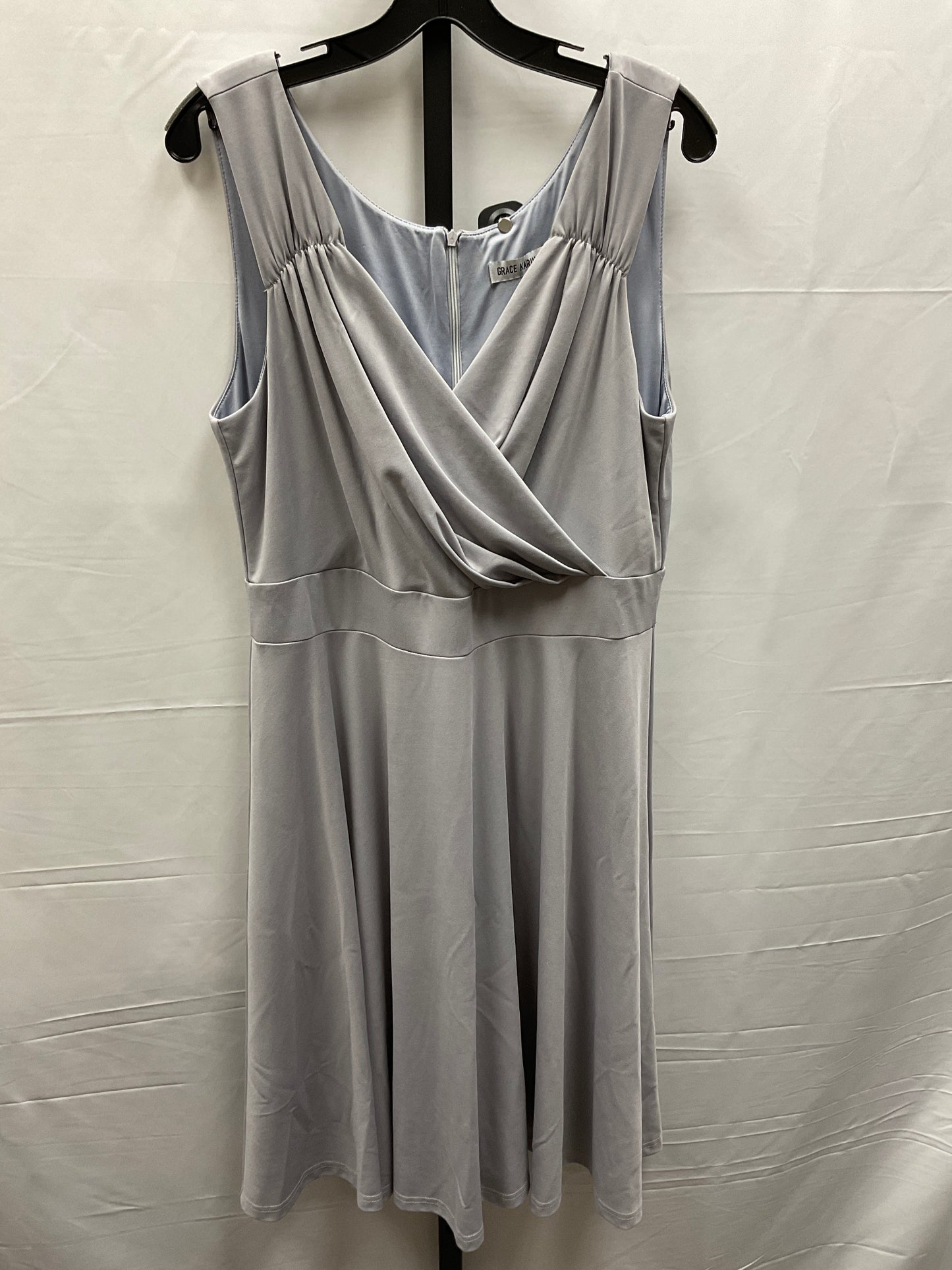 Dress Casual Midi By Grace Karin In Grey, Size: Xl