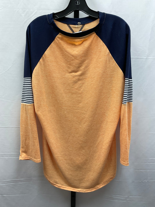 Multi-colored Top Long Sleeve Clothes Mentor, Size Xxl