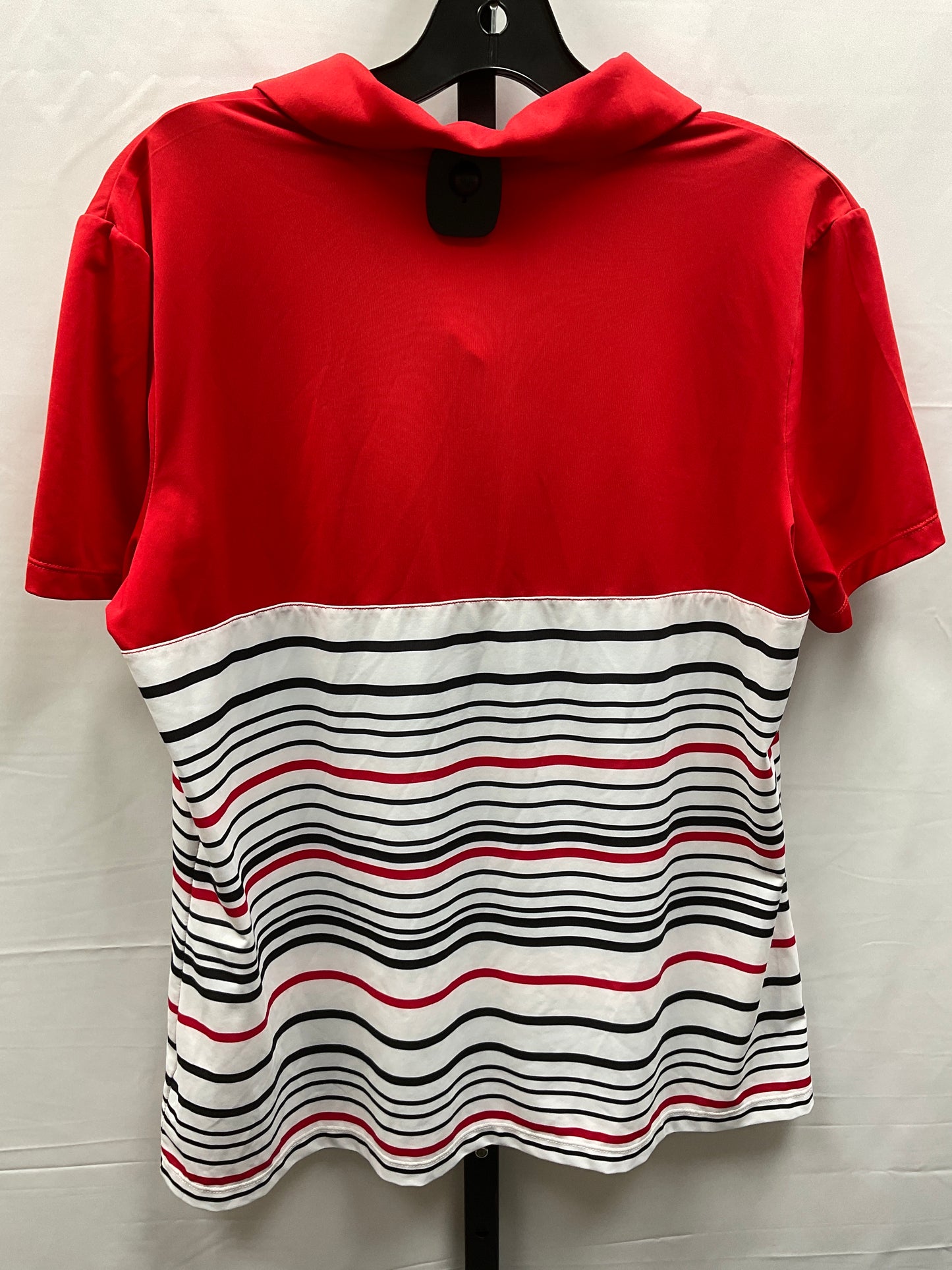 Top Short Sleeve By Coral Bay In Striped Pattern, Size: L