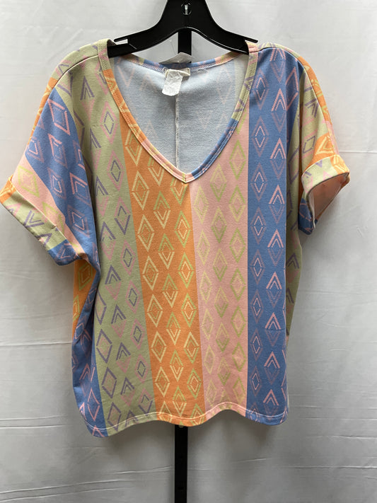 Top Short Sleeve By Bibi In Multi-colored, Size: S