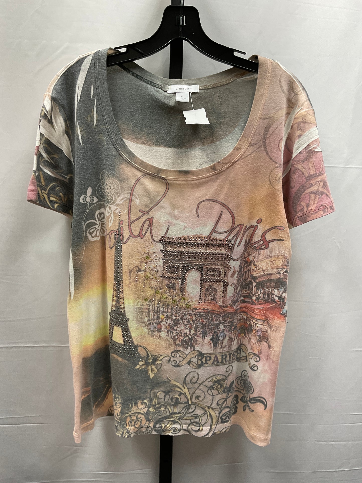 Top Short Sleeve By Dressbarn In Multi-colored, Size: Xl