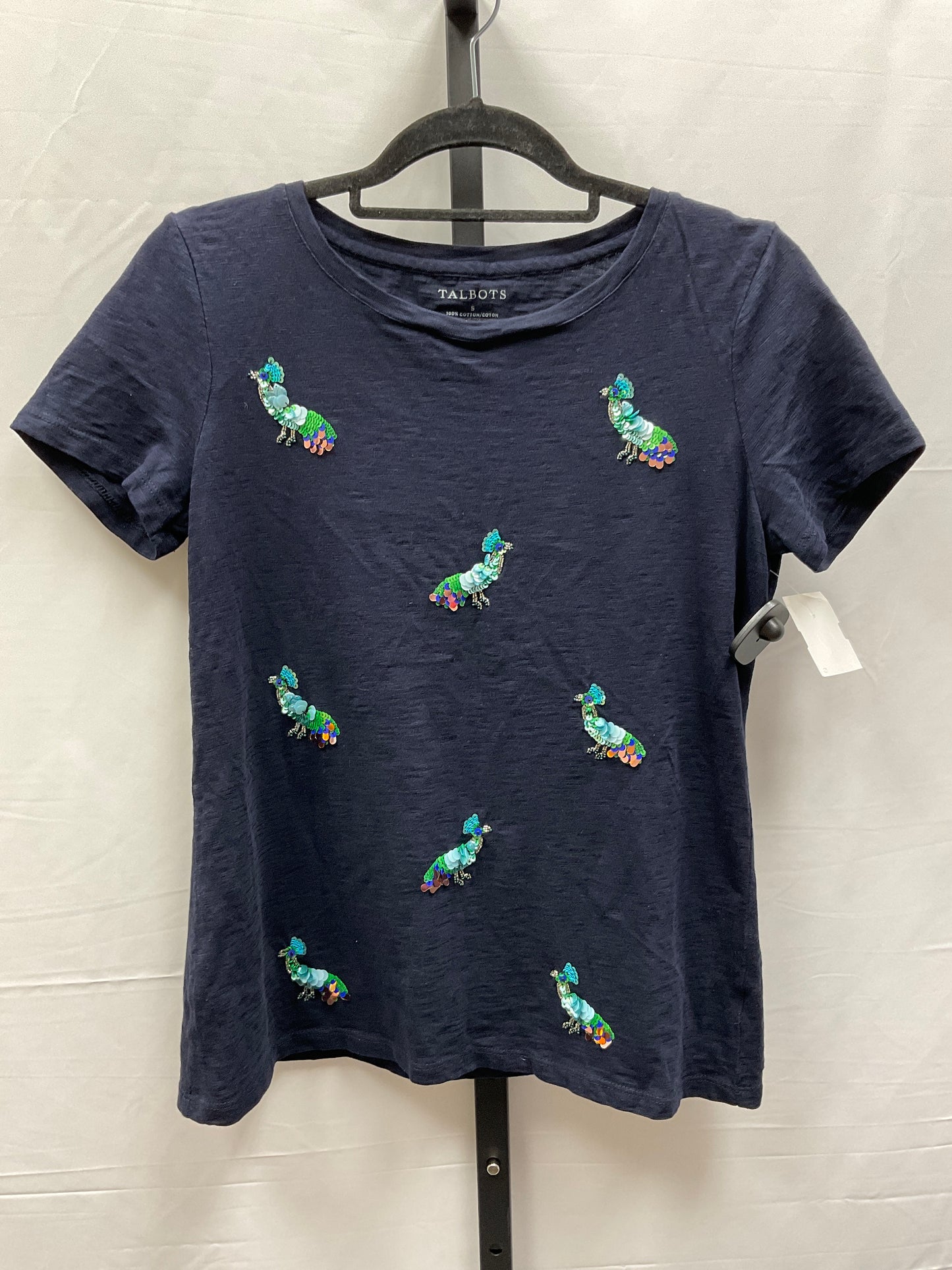 Navy Top Short Sleeve Talbots, Size S