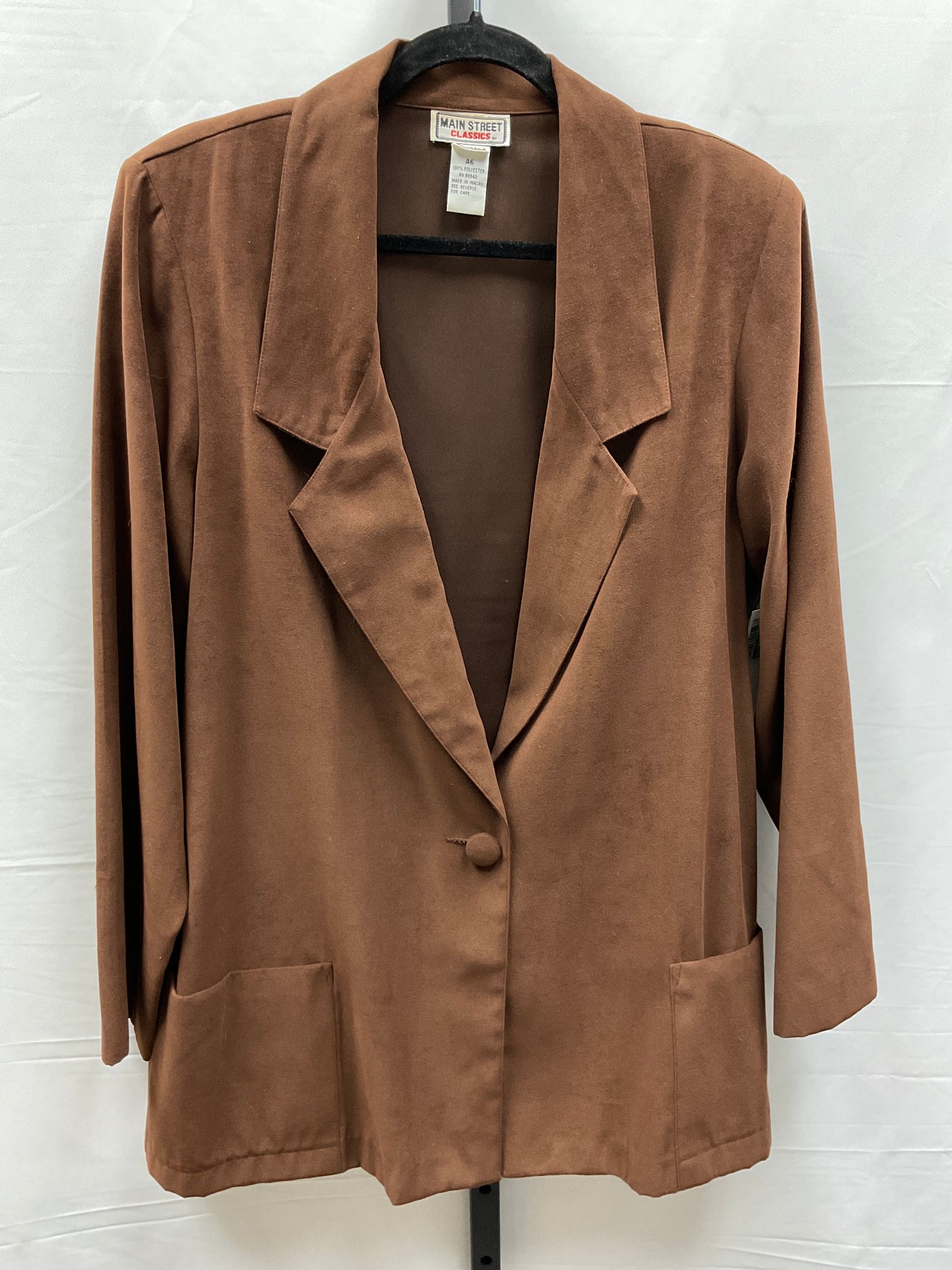 Blazer By Clothes Mentor In Brown, Size: S