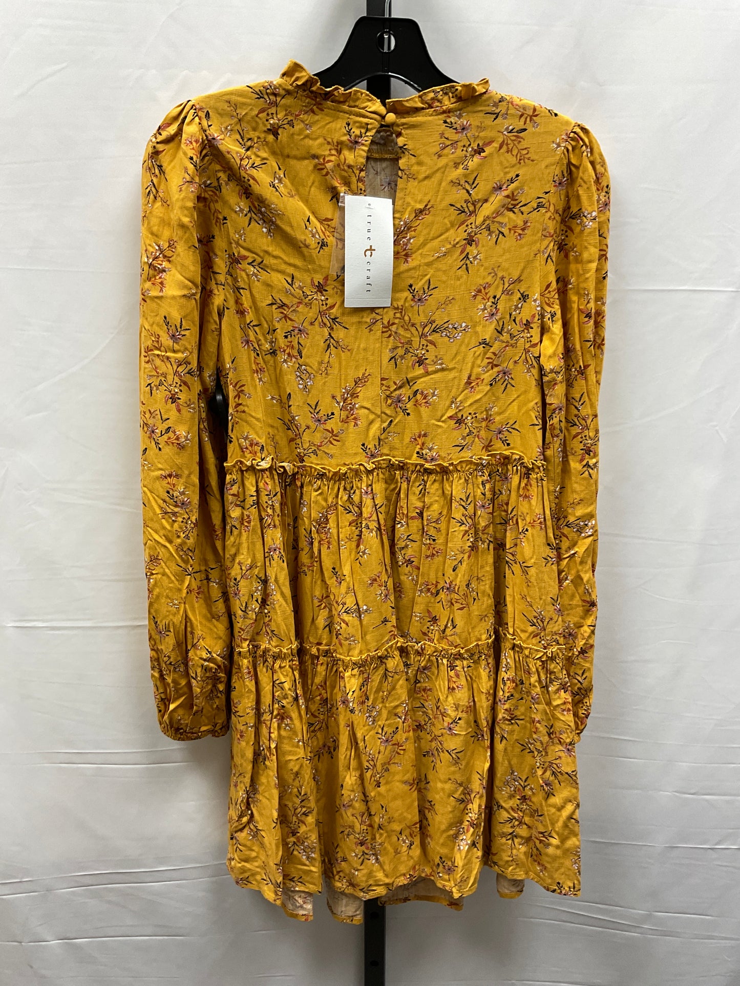 Dress Casual Midi By True Craft In Yellow, Size: Xs