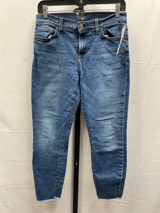 Jeans Designer By 7 For All Mankind In Blue Denim, Size: 8