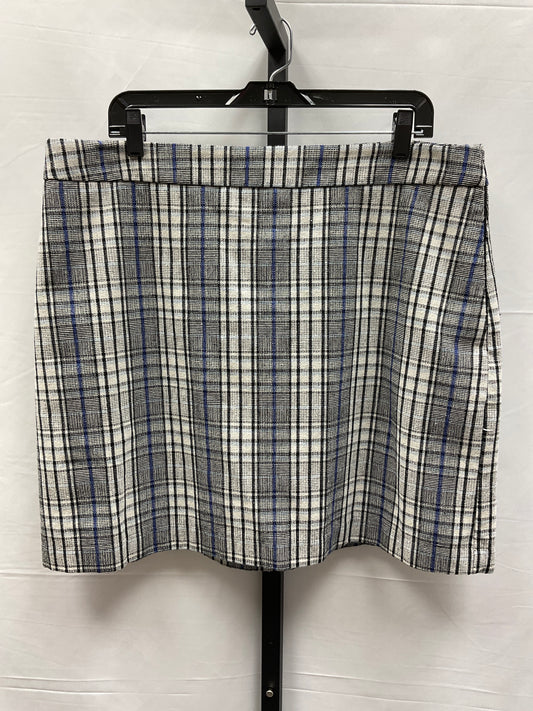 Skirt Mini & Short By Nine West In Plaid Pattern, Size: Xl