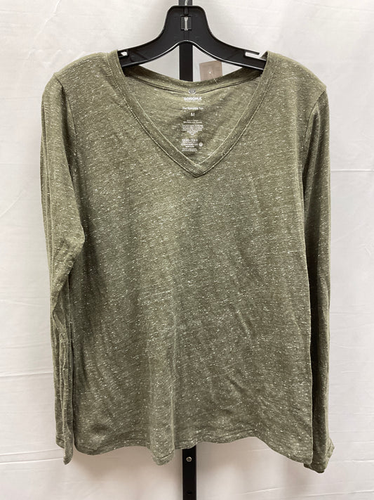 Top Long Sleeve Basic By Sonoma In Green, Size: M