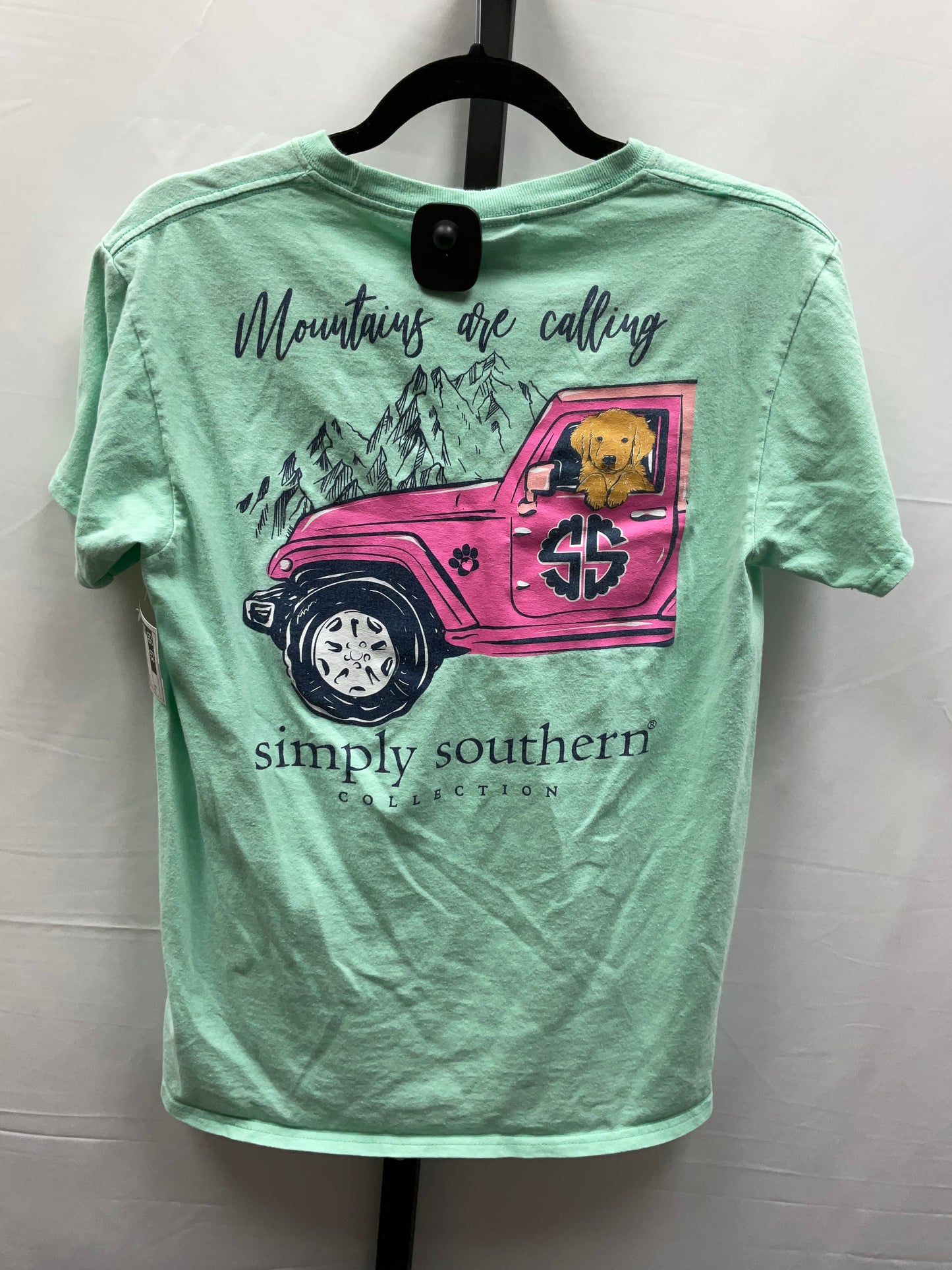 Top Short Sleeve By Simply Southern In Multi-colored, Size: S