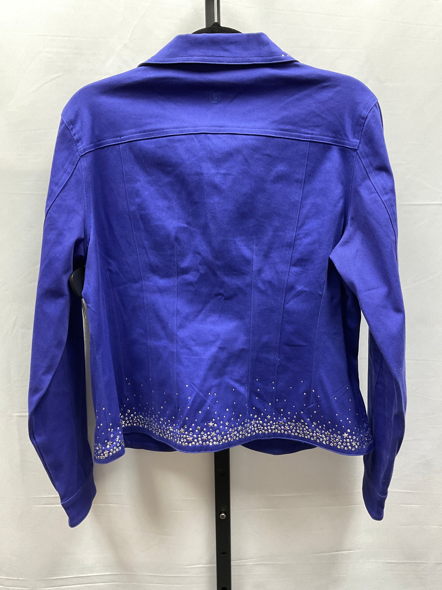 Jacket Other By Christine Alexander In Blue & Silver, Size: M