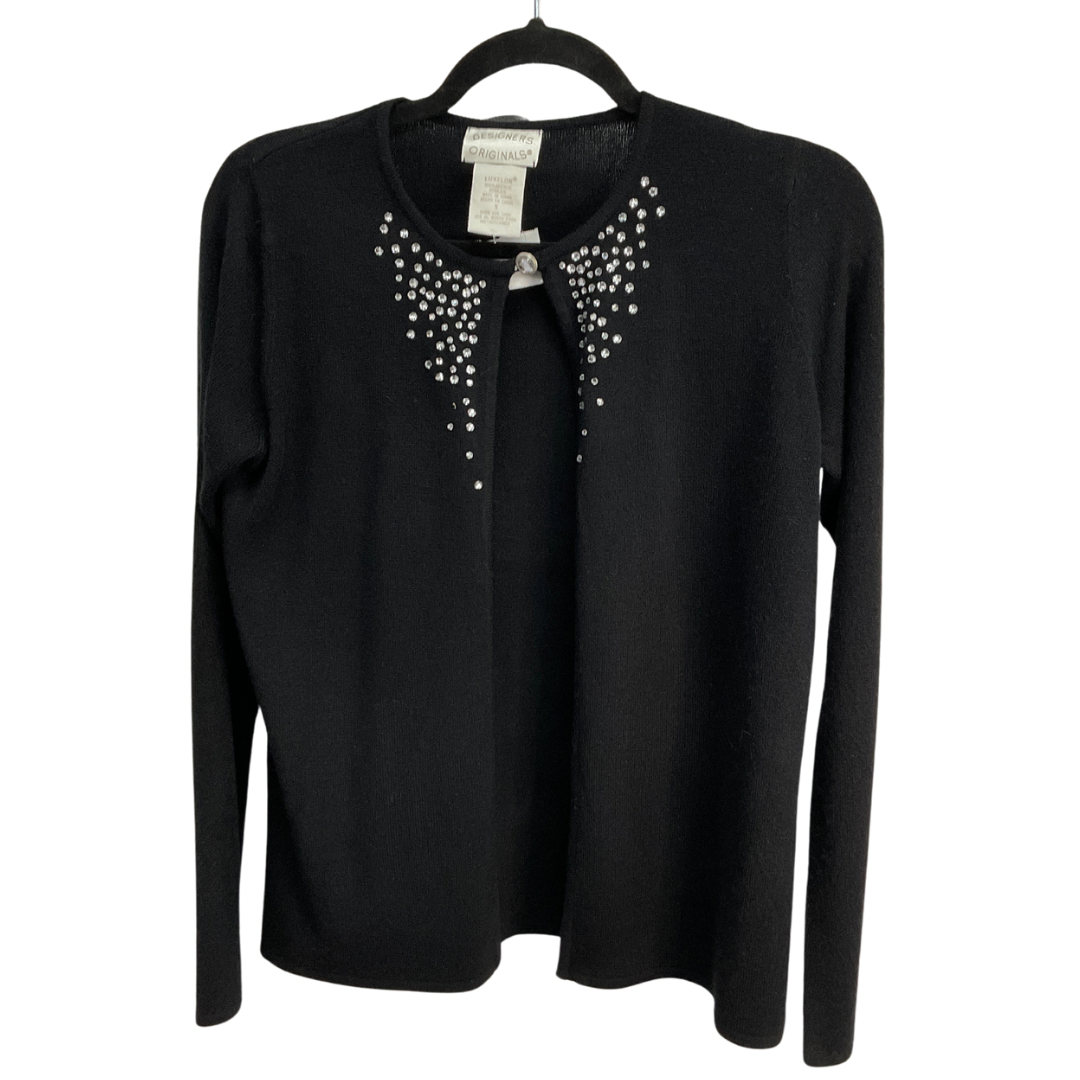 Cardigan By Designer Originals In Black & Silver, Size: S