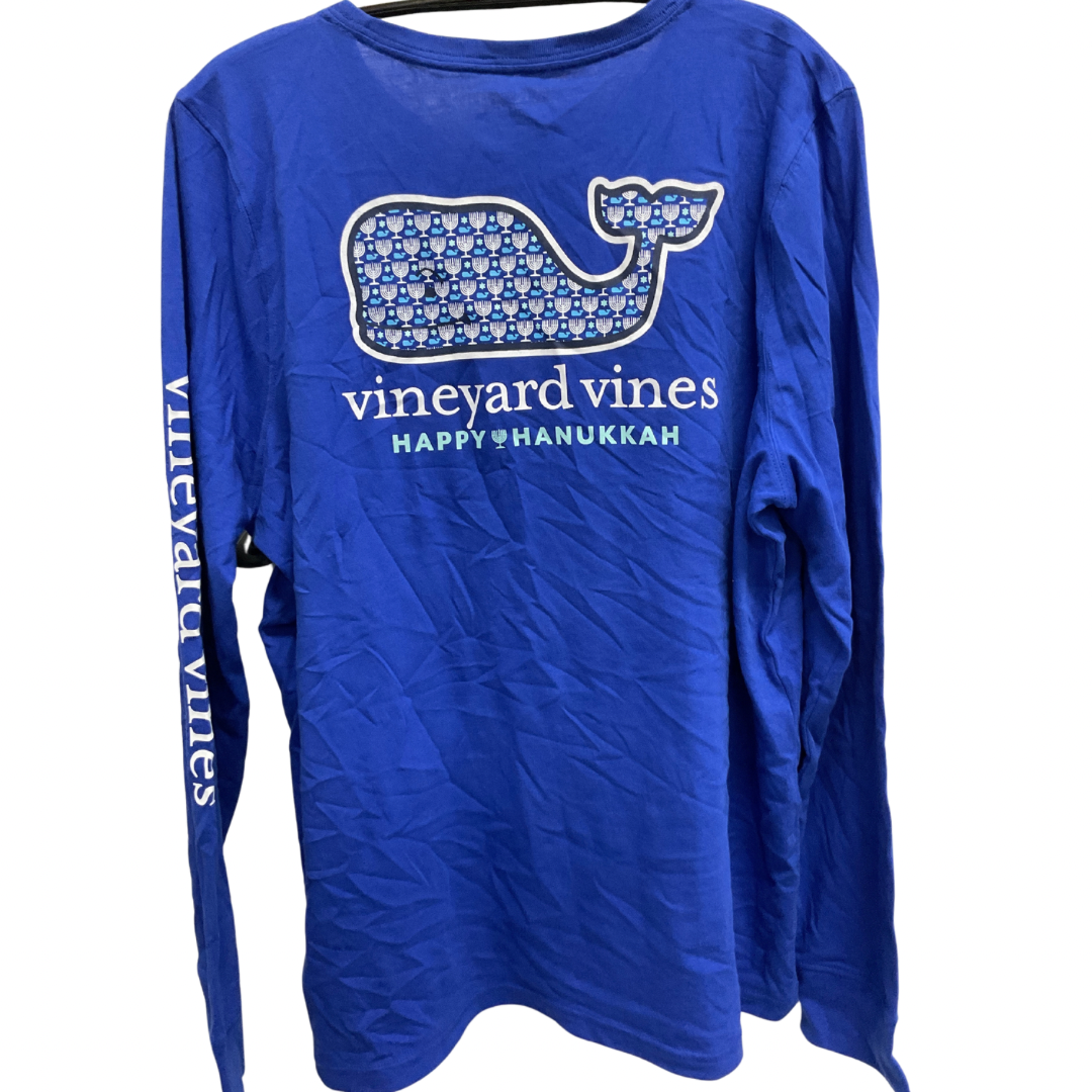 Top Long Sleeve By Vineyard Vines In Blue, Size: Xl