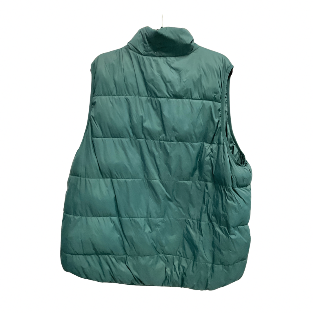 Vest Puffer & Quilted By Xersion In Green, Size: 3x