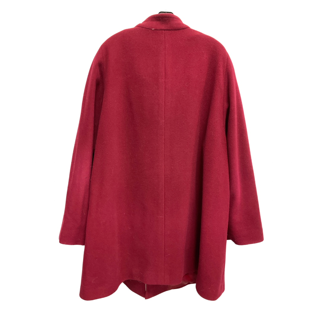 Coat Wool By Colebrook In Red, Size: 3x