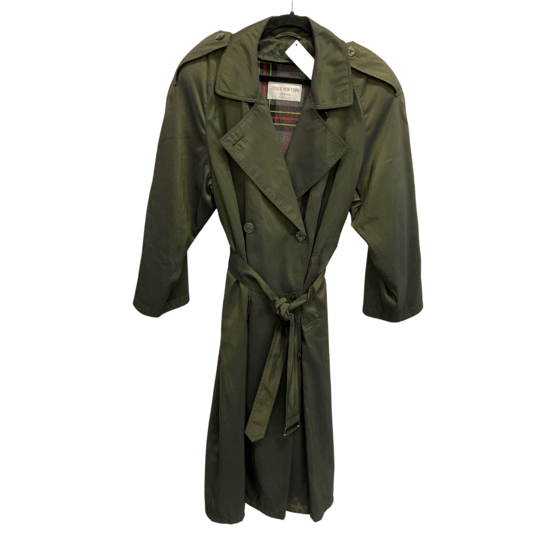 Coat Trench Coat By Jones New York In Green, Size: Mp