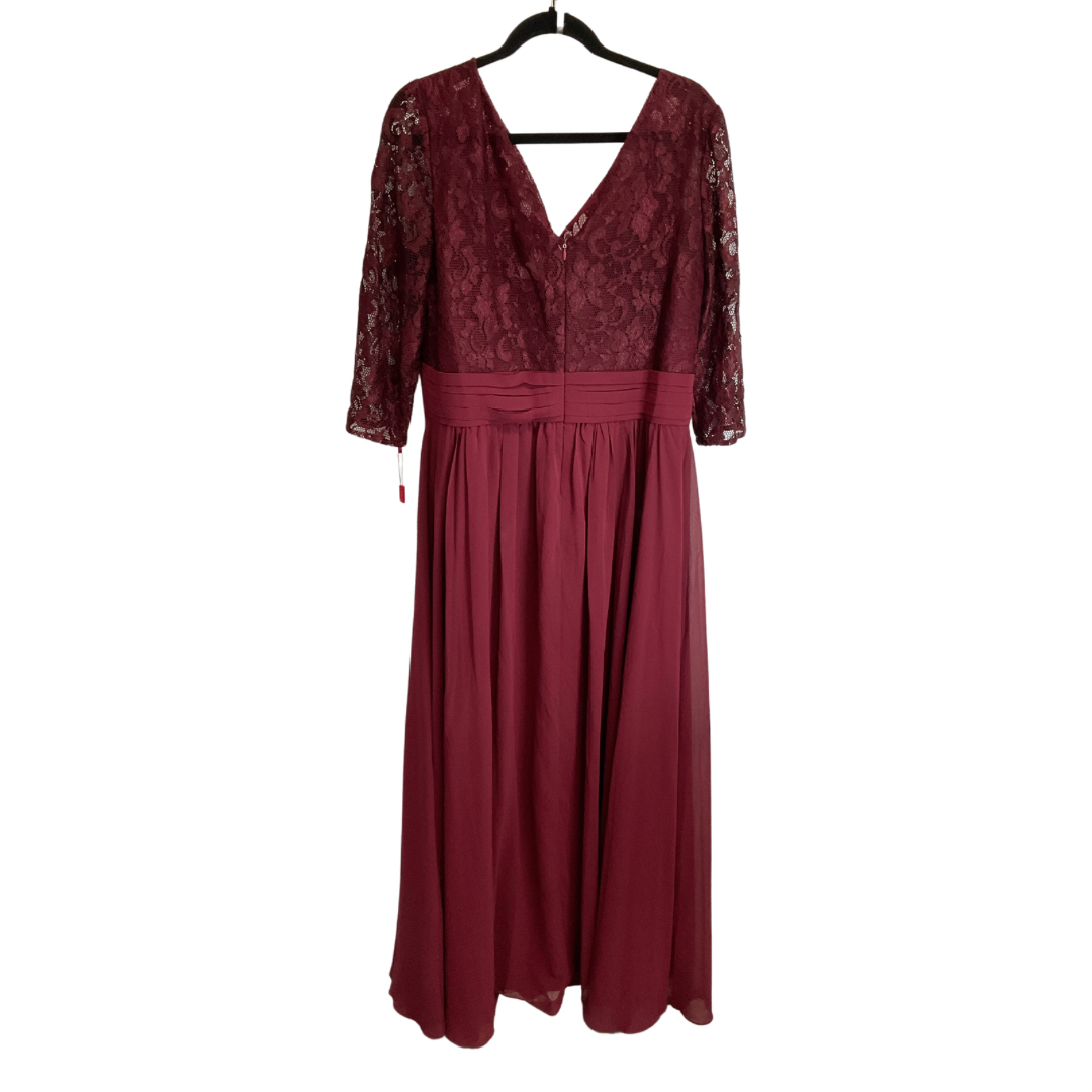 Dress Party Long By Clothes Mentor In Red, Size: Xxl