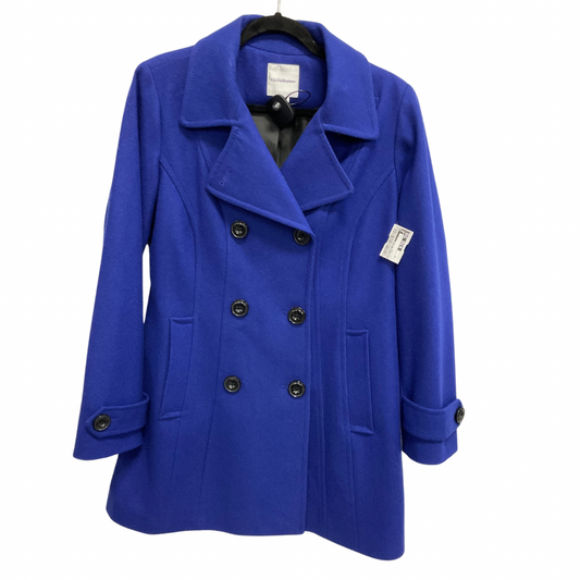 Coat Wool By Croft And Barrow In Blue, Size: M