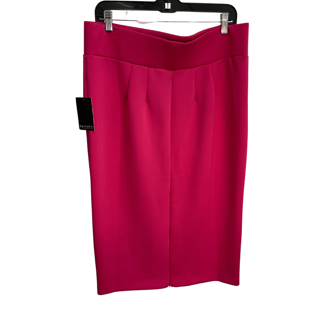 Skirt Midi By Eloquii In Pink, Size: 14