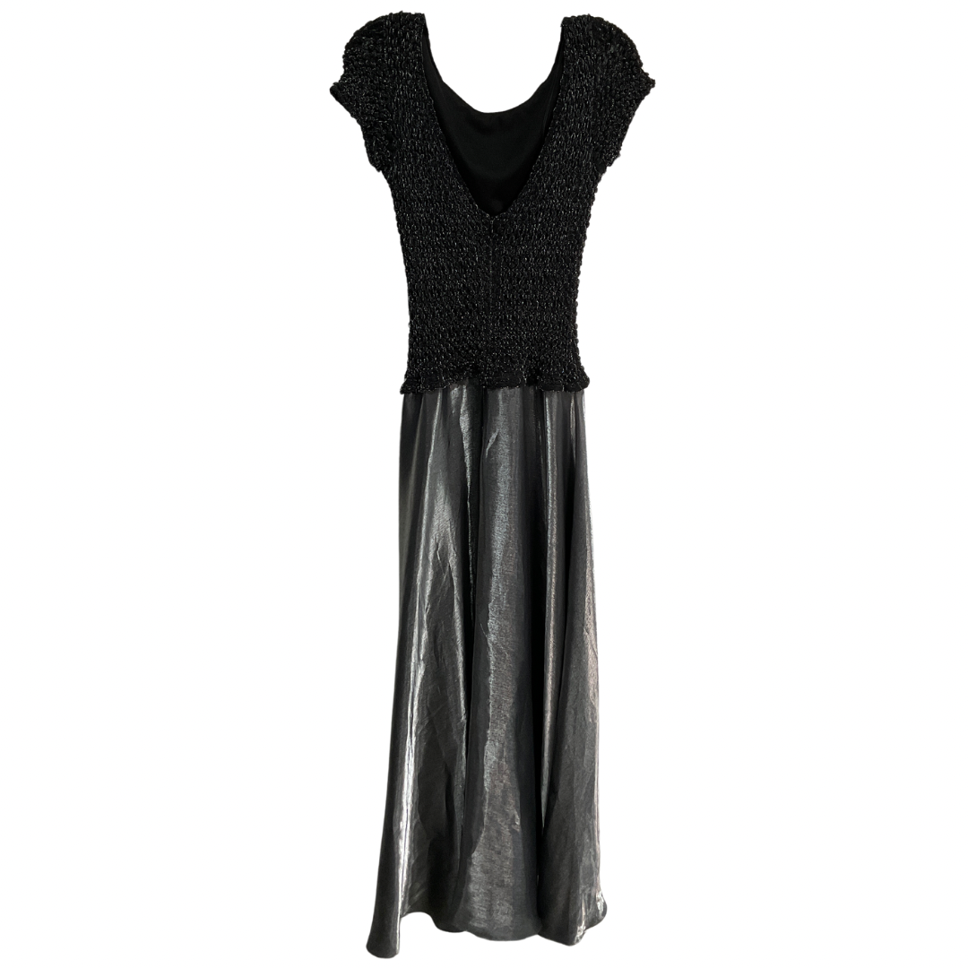 Dress Party Long By Js Collections In Black & Silver, Size: L