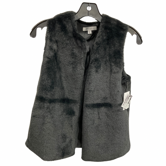 Vest Faux Fur & Sherpa By Clothes Mentor In Black, Size: Xs