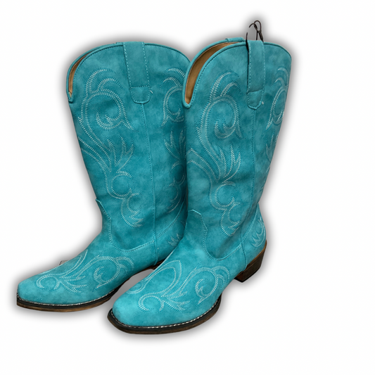 Boots Western By Roper In Blue, Size: 10.5