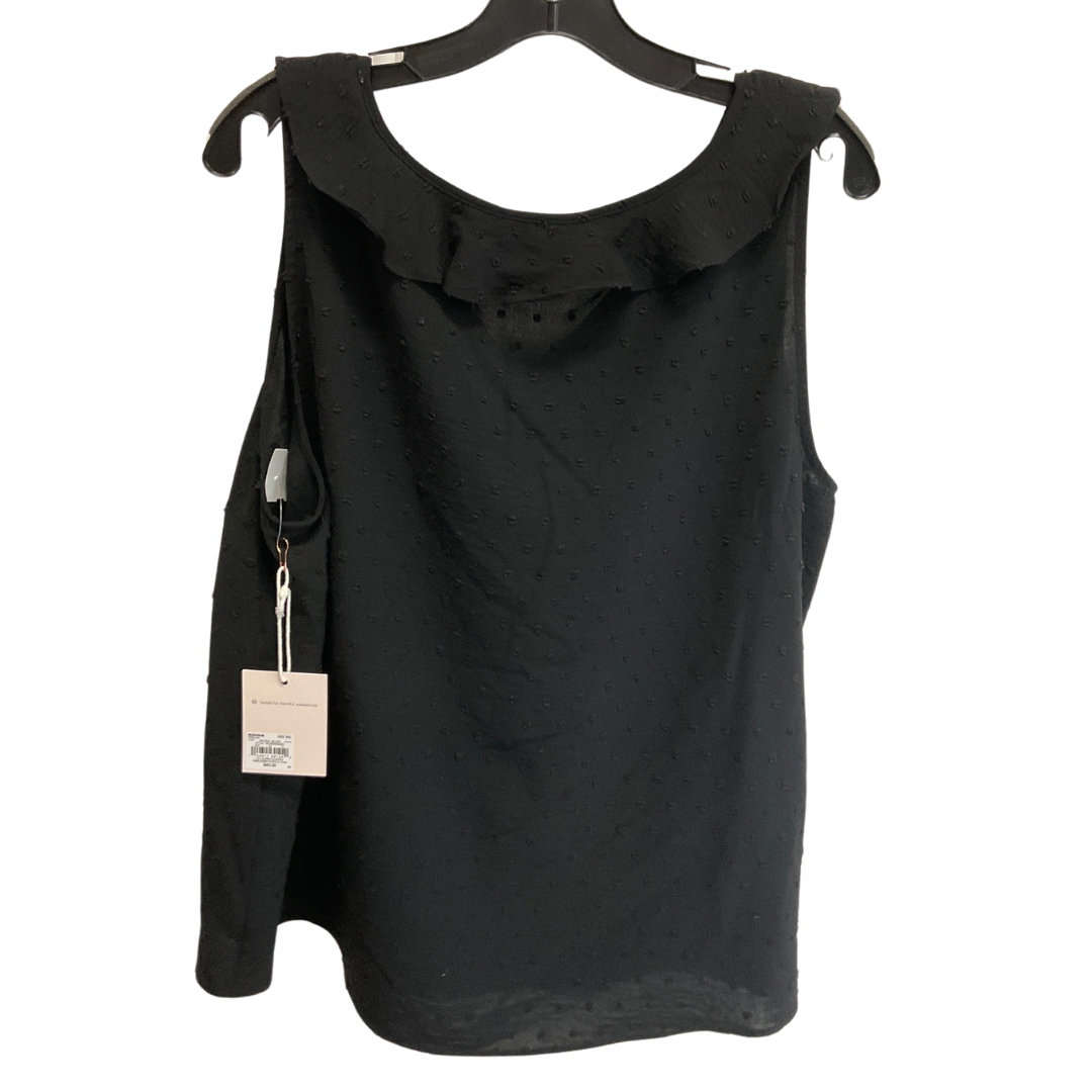 Top Sleeveless By Lc Lauren Conrad In Black, Size: 2x